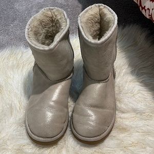 UGG Australia classic ivory shiny boots